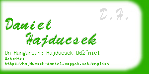 daniel hajducsek business card